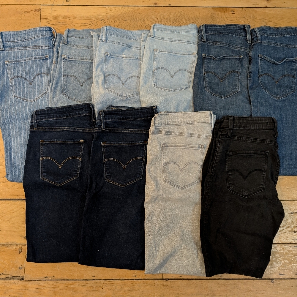 Assorted Levi's 721 High-Rise Skinny Denim Jeans Collection